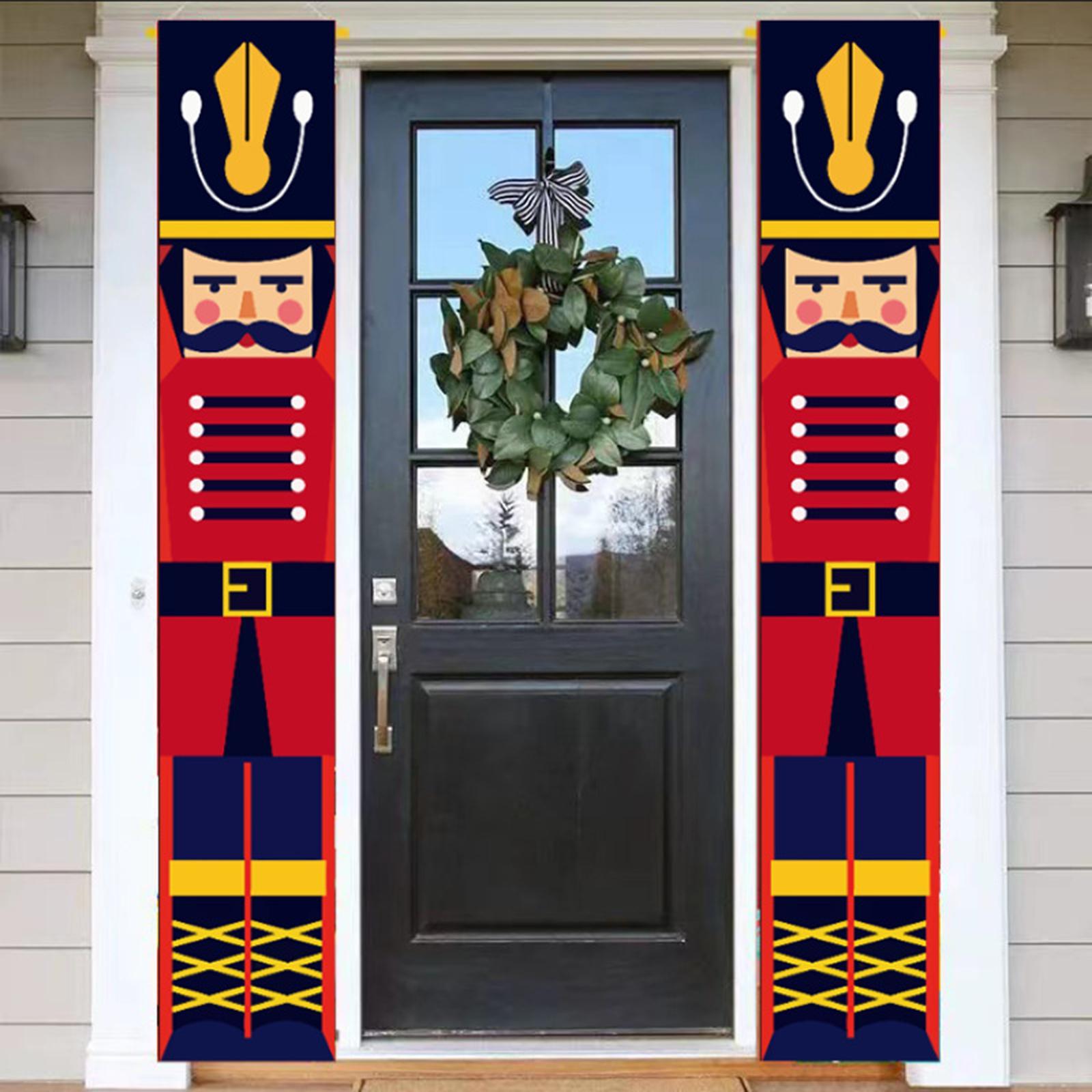 Christmas Banner Sign Nutcracker Christmas Sign for Wall Hanging