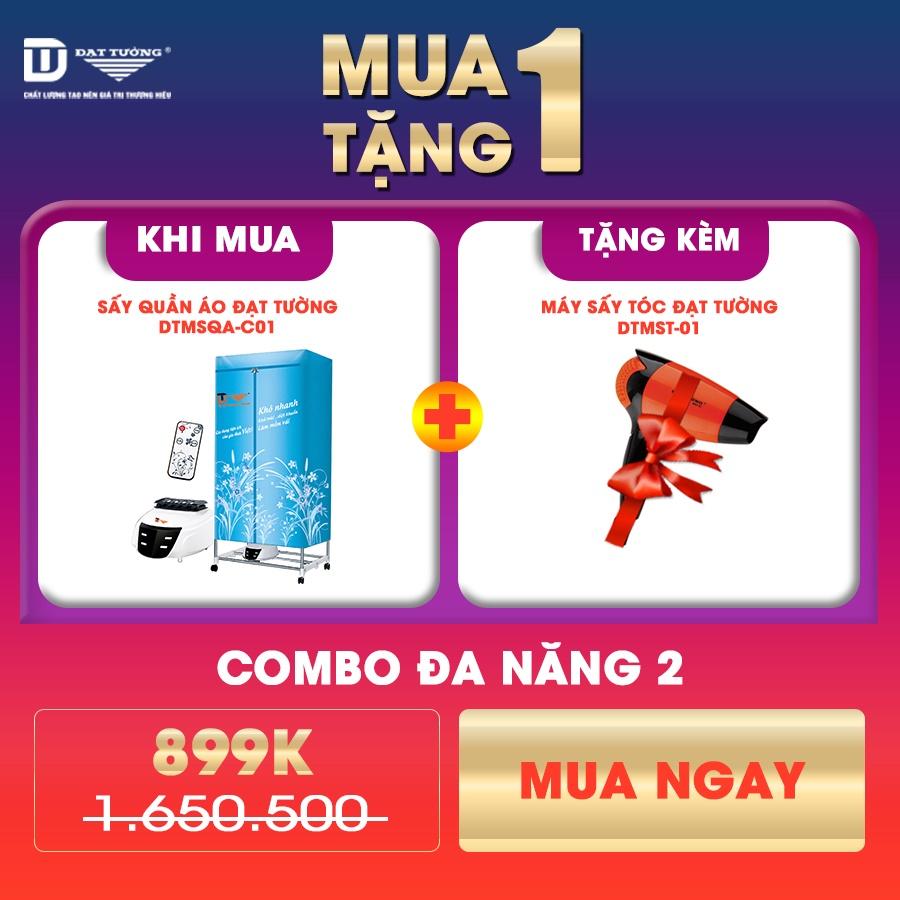 Combo Đa Năng 2. Máy Sấy Quần Áo Đạt Tường + Máy Sấy Tóc - hàng chính hãng