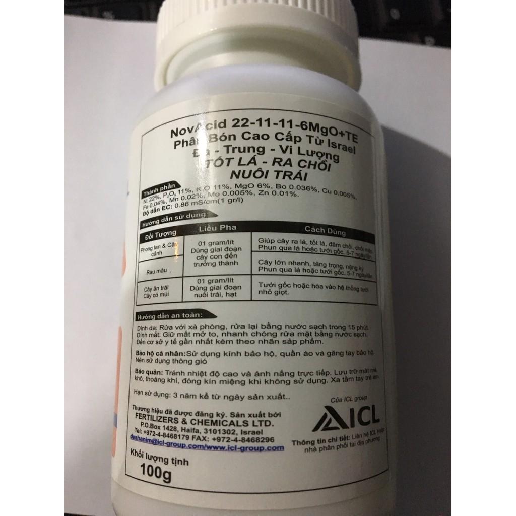 Phân bón lá cao cấp 100gr từ Israel Đa Trung Vi lượng 22-11-11 6Mg0+TE