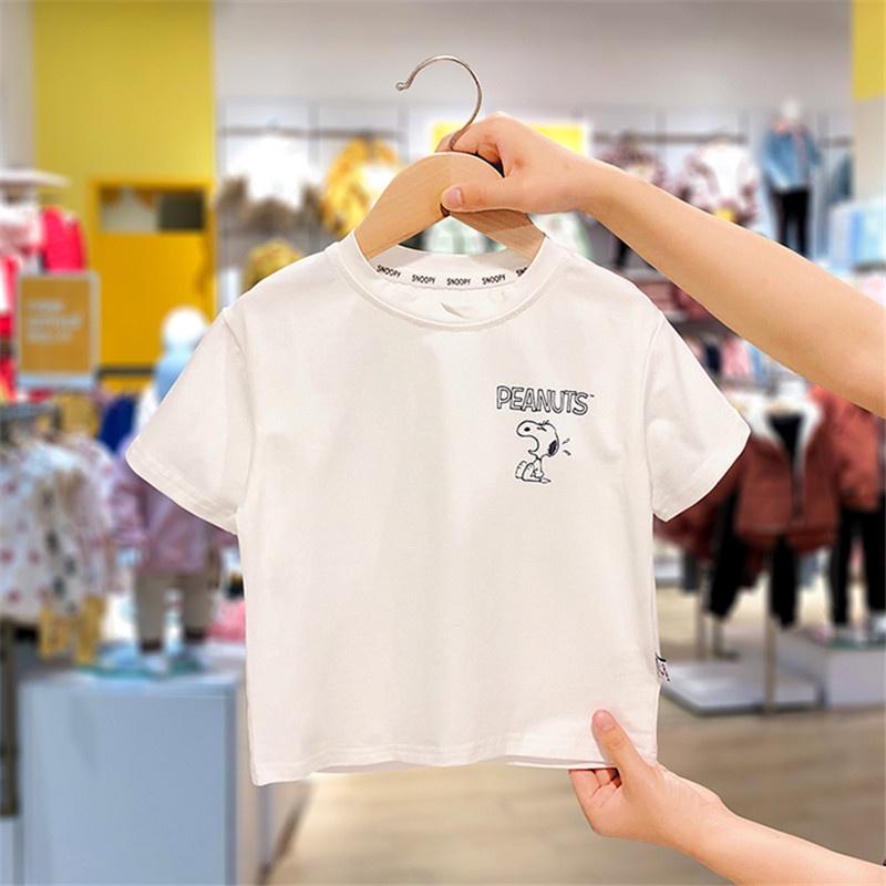 Áo Cộc Tay Hè Cho Bé Trai In Chú Chó Snopy, Áo thun trẻ em từ 1 - 5 tuổi chất cotton cao cấp - SUMO KIDS