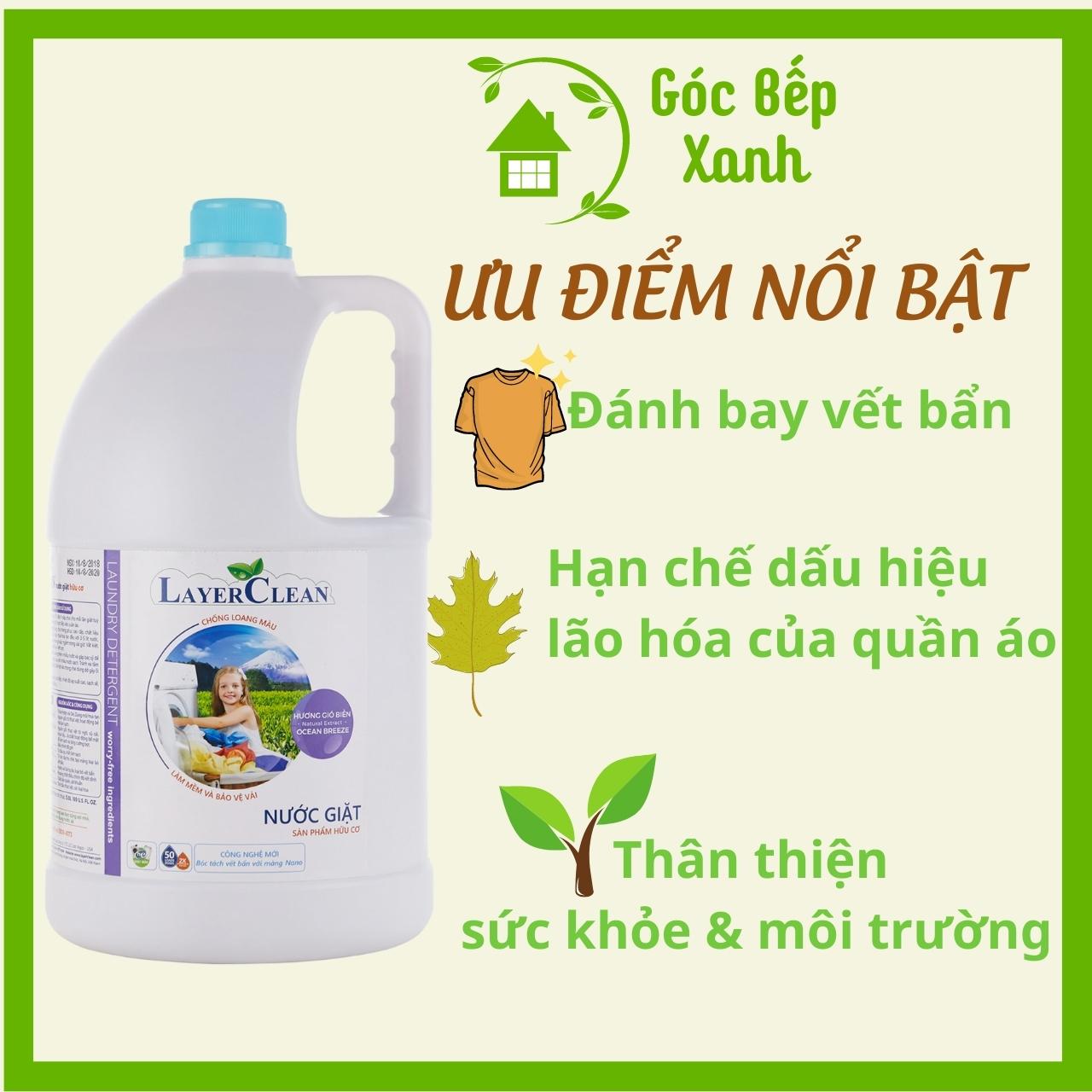 Nước giặt hữu cơ Layer Clean 5 Lit, Hương Gió Biển