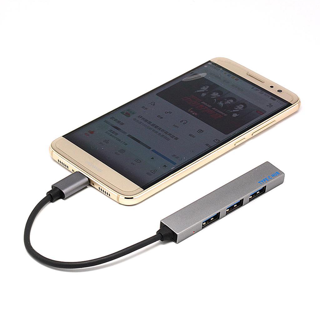 Premium Aluminum 4 Port to USB 3.0 Type C Hub for iMac MacBook Pro Laptop