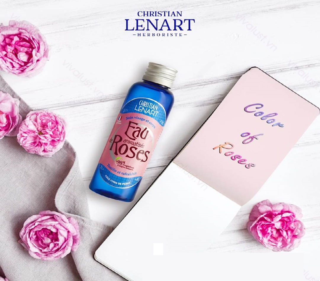 Nước Hoa Hồng Chiết Xuất Từ Cánh Hoa Hồng Roses Christian Lenart 100ml + Tặng Kèm 1 Móc Khóa Hình Tour Eiffel Viền Đỏ