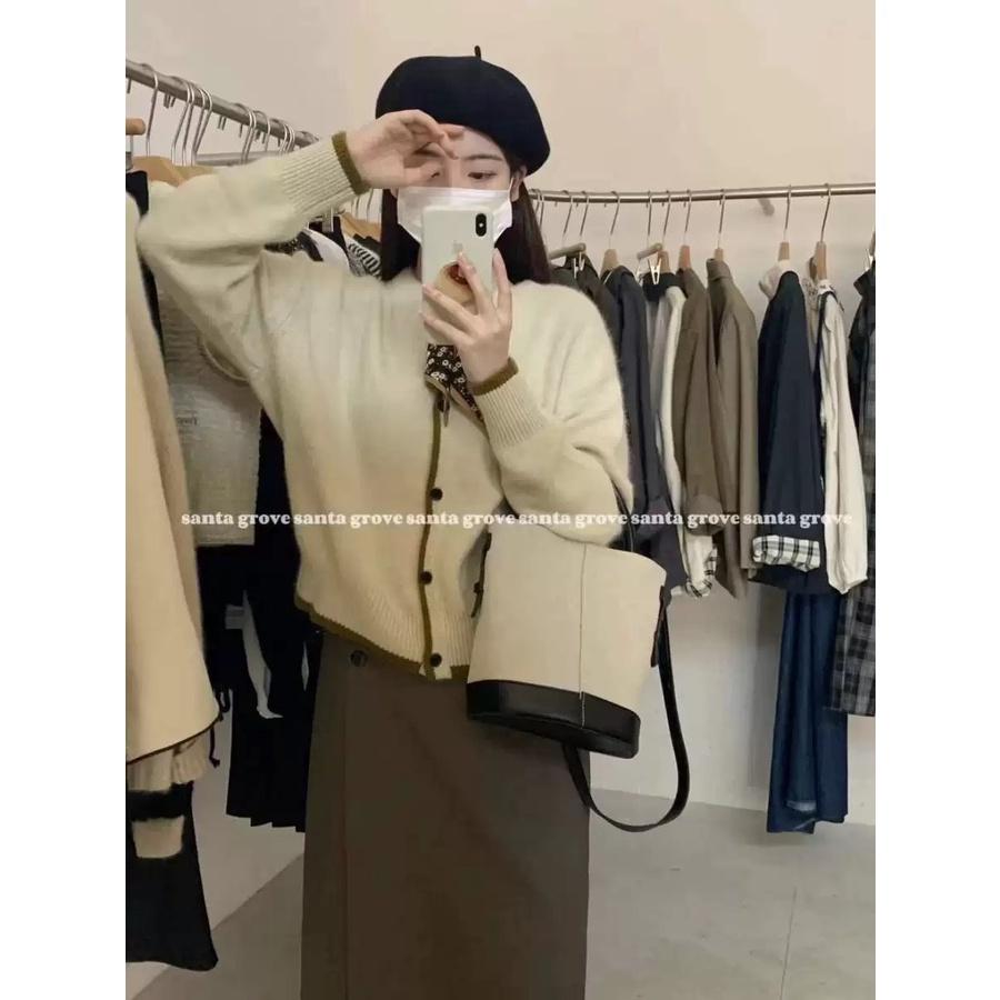 MS434 Áo len nữ thắt nơ thanh lịch
