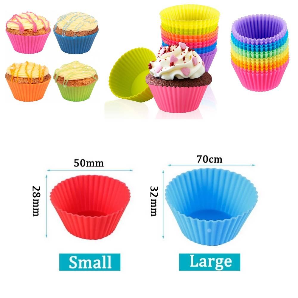 Khuôn bánh cupcake bằng silicon dáng tròn tiện dụng