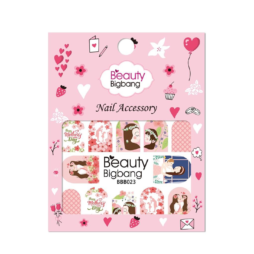 Tấm sticker dán trang trí móng tay beautybigbang