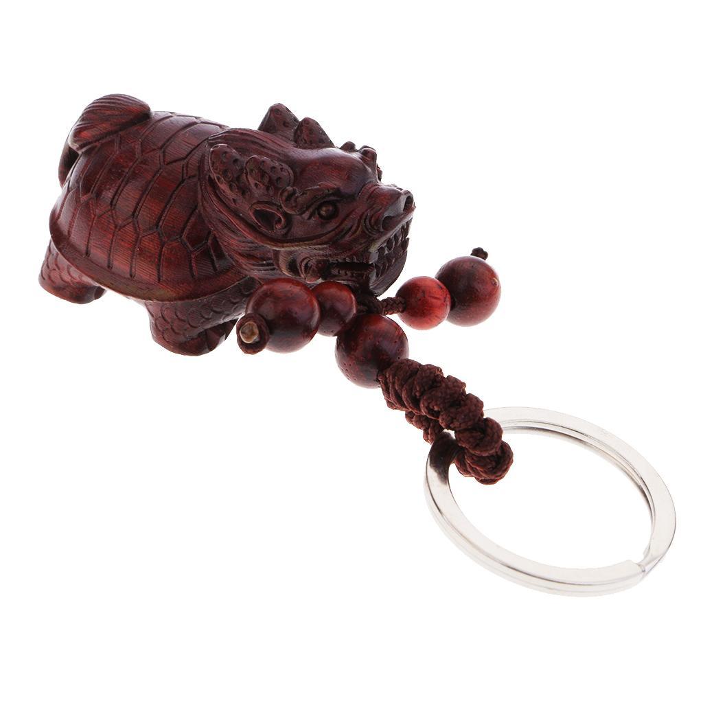 Animal Handmade Wood Keyring Charm Gift Car Purse Handbag Pendant Keychain