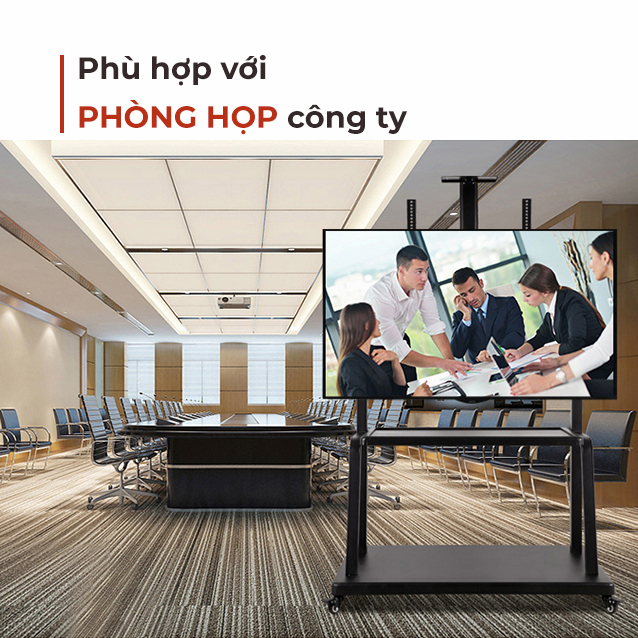 Giá đỡ TV kệ để TV di động có bánh xe lắp TV 32-65 inch