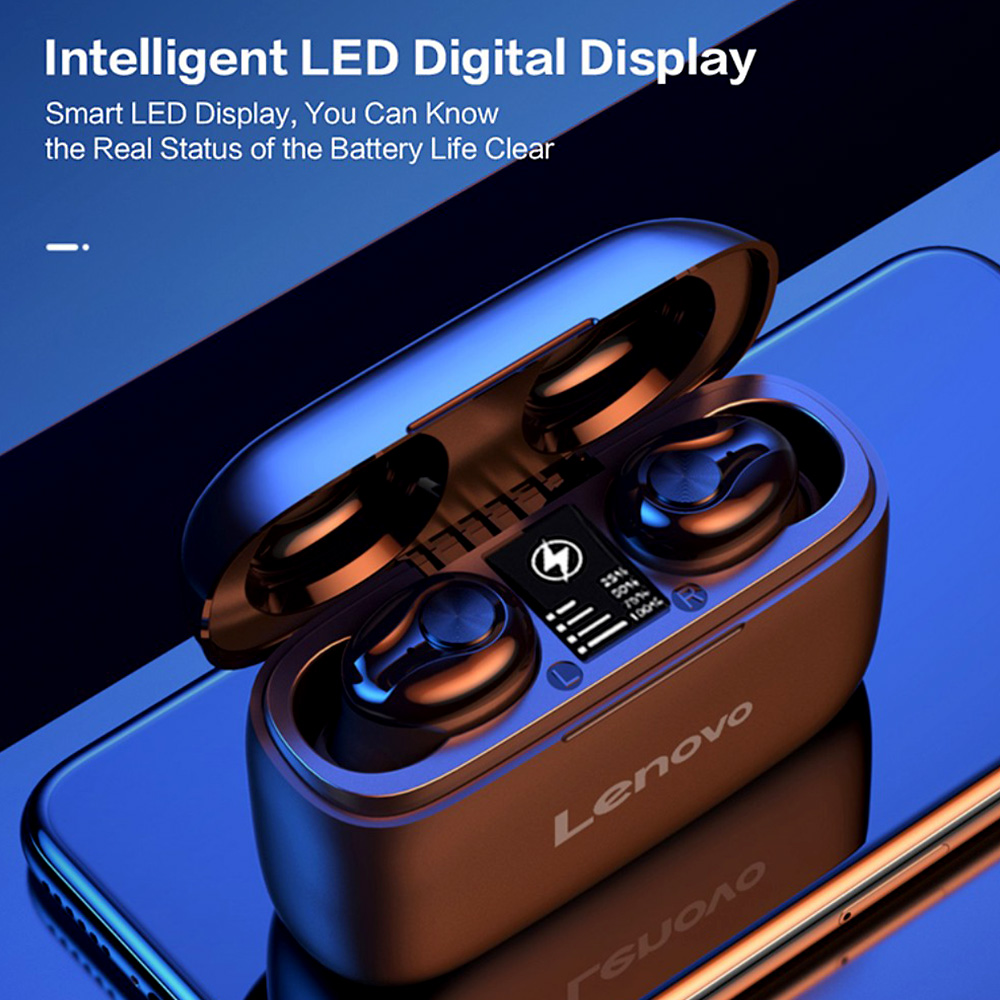 Tai nghe không dây Lenovo HT18 TWS BT5.0 ,Màn hình LED / Giảm tiếng ồn / Âm thanh nổi HiFi / Binaural