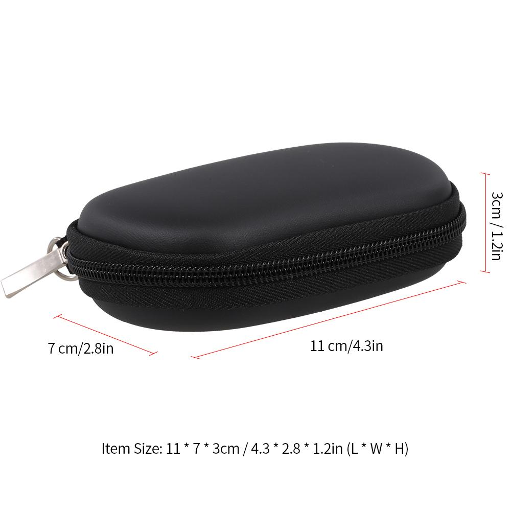 Portable SD Card Bag EVA Earphone Storage Case Earbuds USB Cable Carrying Mini Pouch with Carabiner Pink