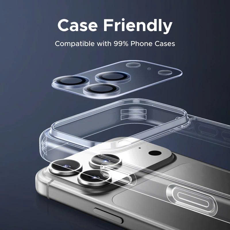 Kính Bảo Vệ Cụm Camera Full Lens Glass Cho iPhone 17 Pro Max – Trong Suốt HD, Chống Trầy Xước Toàn Diện.Hàng Nhập Khẩu