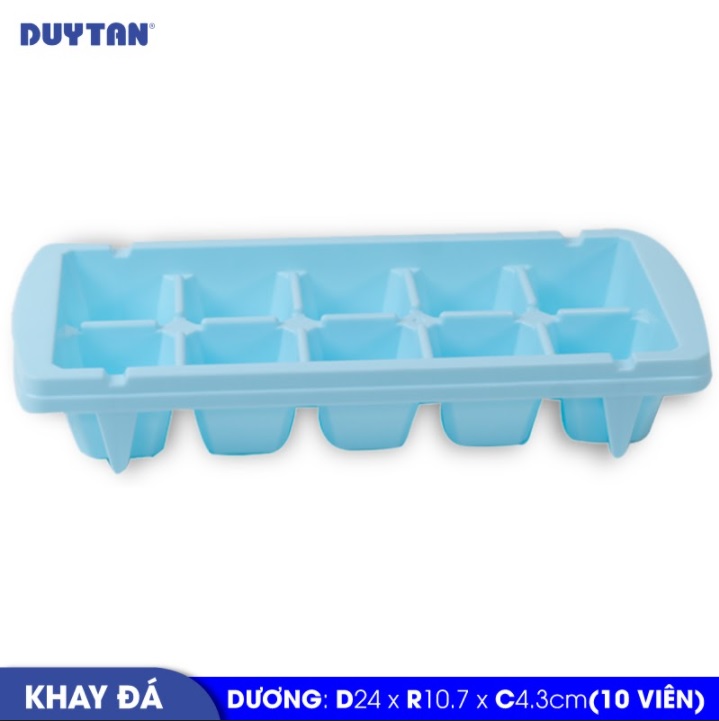 Khay đá 10 viên nhựa Duy Tân (24 x 10.7 x 4.3 cm) - 12996 - Giao màu ngẫu nhiên - Hàng chính hãng