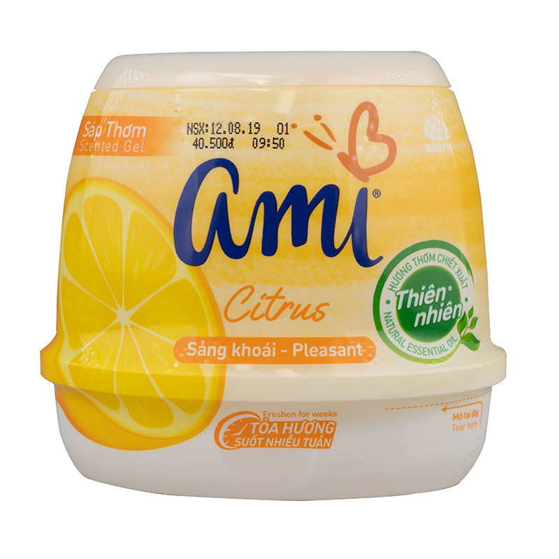 Lốc 3 Hộp Sáp Thơm Ami Citrus - Tươi Mát 200g