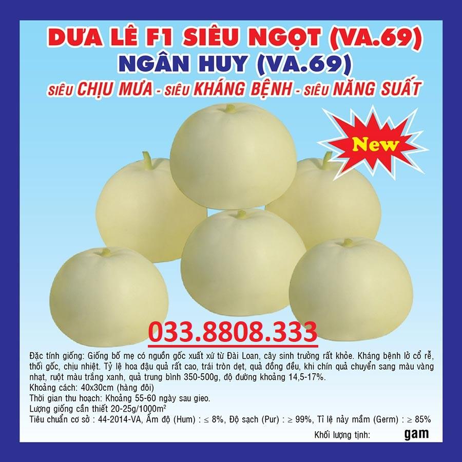 Hạt giống Dưa Lê Siêu Ngọt Ngân Huy  – 5gram
