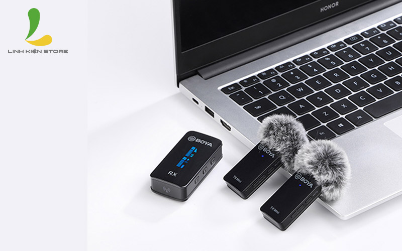 Micro thu âm không dây Boya BY-XM6-S2 Mini - Microphone dành cho điện thoại công nghệ không dây ISM 2.4GHz - Hàng chính hãng