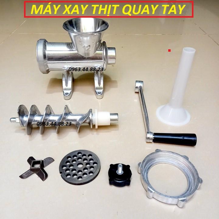 Máy xay thịt , xay cua quay tay cỡ đại bằng Nhôm ( cối 12 )