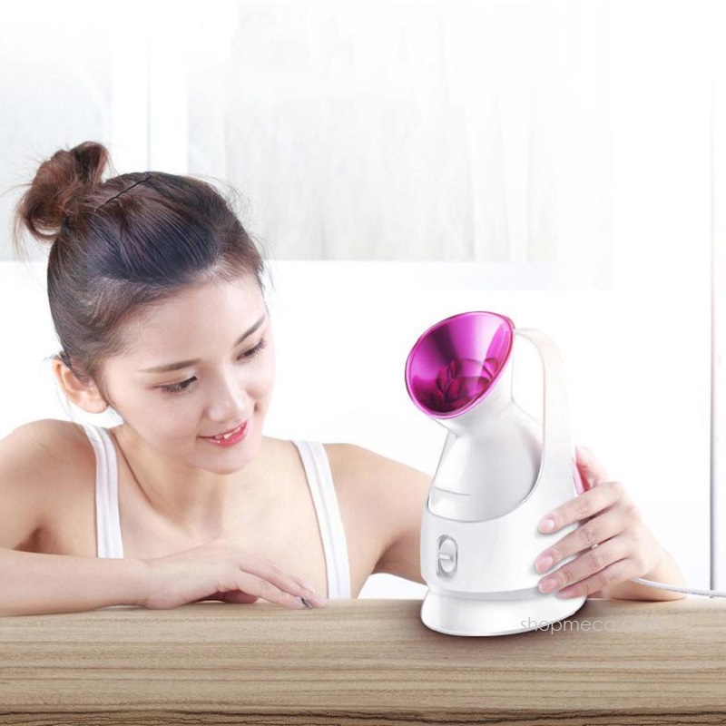 Máy xông hơi, phun sương, massage làm đẹp da mặt ZJ-608 màu Trắng hồng (Có hình thật thực tế sản phẩm)