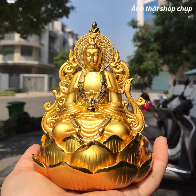 Tượng Phật Quan Âm Đài Sen 2 Mặt Cao Cấp Đặt Taplo Phong Thủy - Sang Trọng
