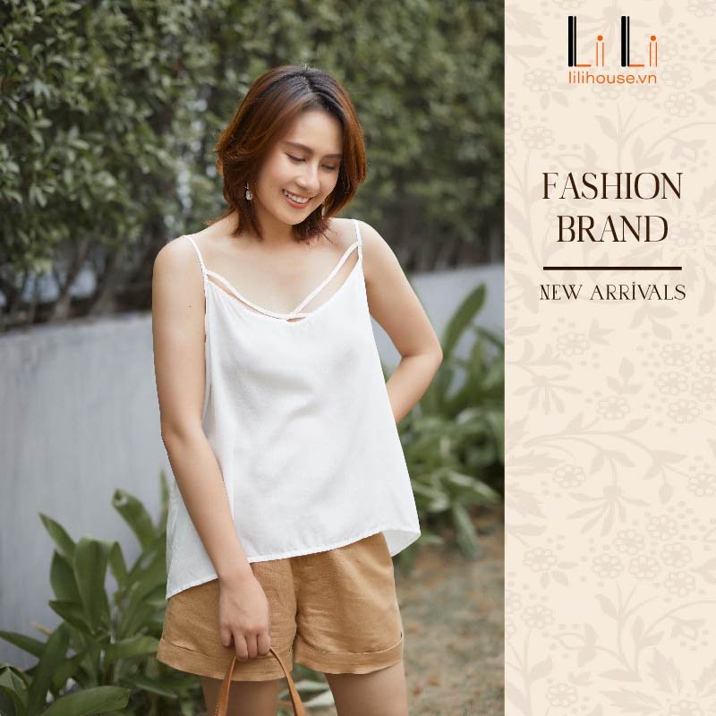 Áo dây Cotton Basic mặc Vest nữ- Màu Trắng