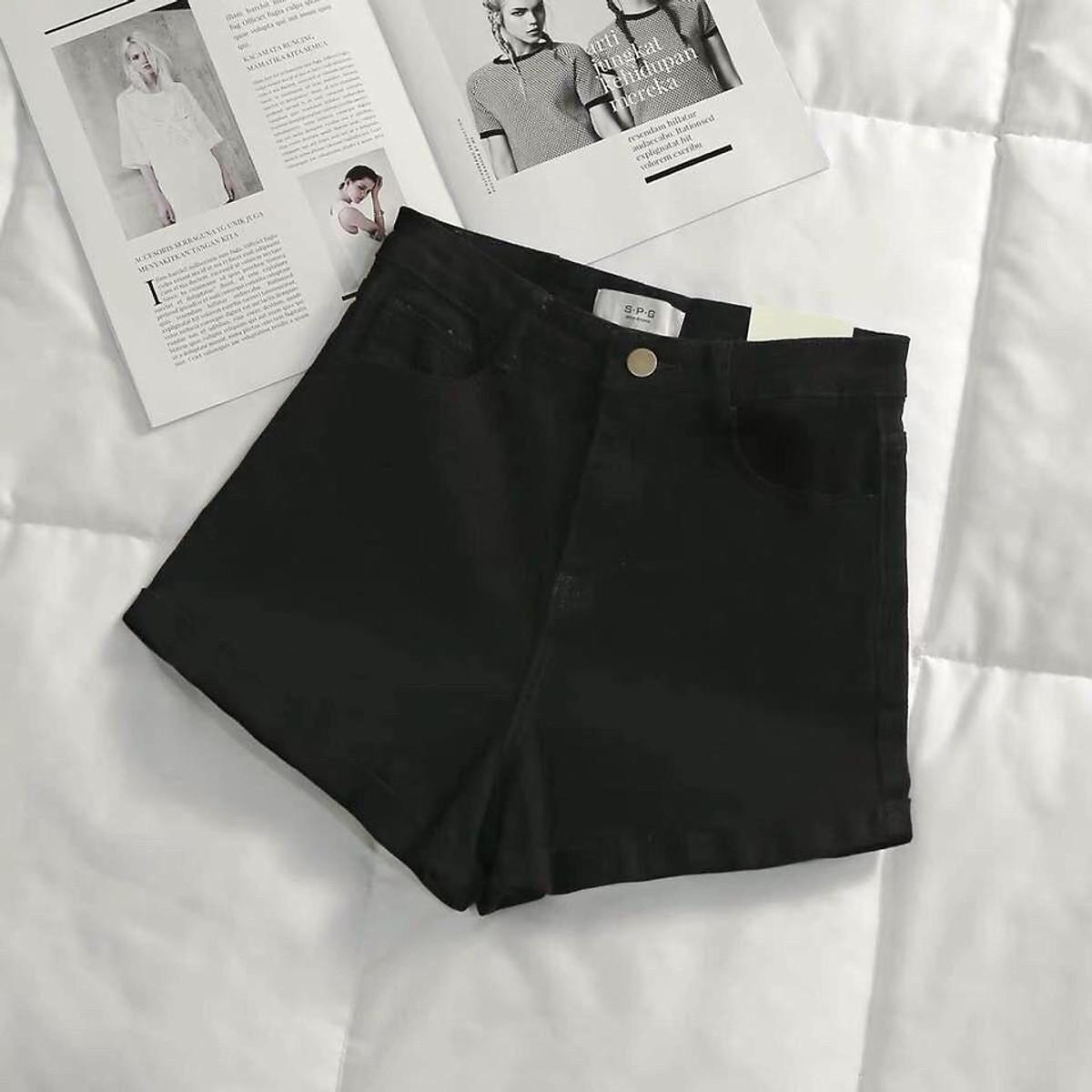 Quần short kaki trơn đơn giản có ảnh thật,Quần short lưng cao lật lai tôn dáng dễ phối cùng áo thun áo sơ mi thời trang