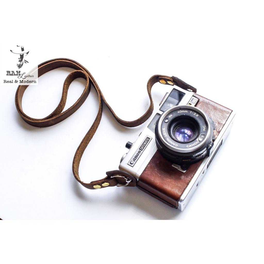 Dây máy ảnh da bò thật handmade bền chắc cực đẹp da bò sáp vintage RAM Leather a2 sn RAM Leather