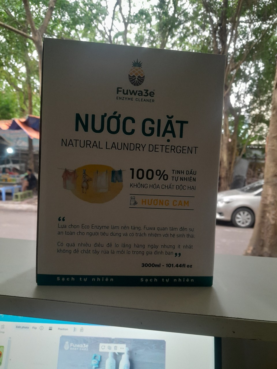 Nước giặt Fuwa3e hữu cơ organic từ chế phẩm Enzyme sinh học 3L an toàn cho bé