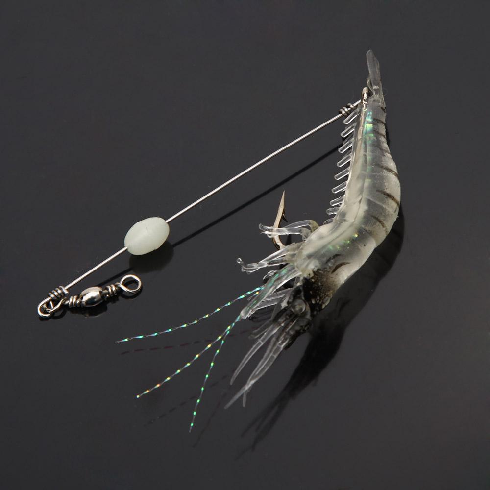 Mồi Tôm Sinh Học Câu Cá Nhân Tạo 18Cm 8G Có Hạt Dạ Quang Phát Sáng