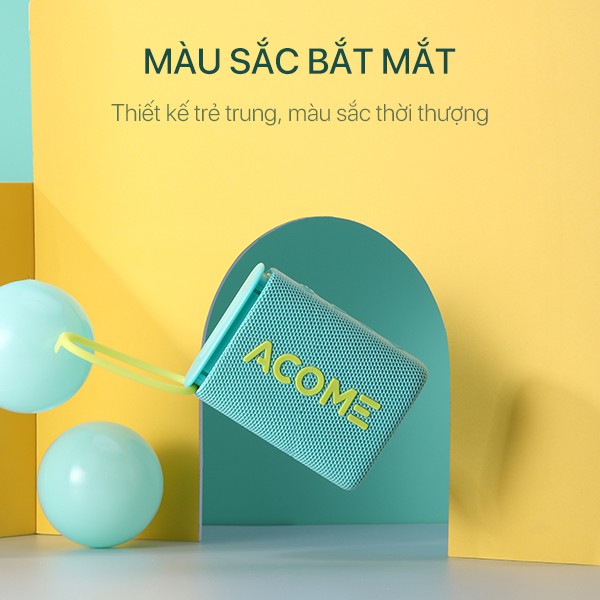 [ CÔNG SUẤT 5W ] Loa Bluetooth 5.0 MINI ACOME, Chống Nước IPX7 - Hàng Chính Hãng