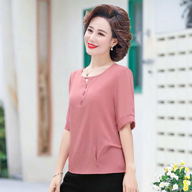Áo Kiểu Giản Dị Cho Mẹ SM20 - Hàng Quảng Châu Cao Cấp
