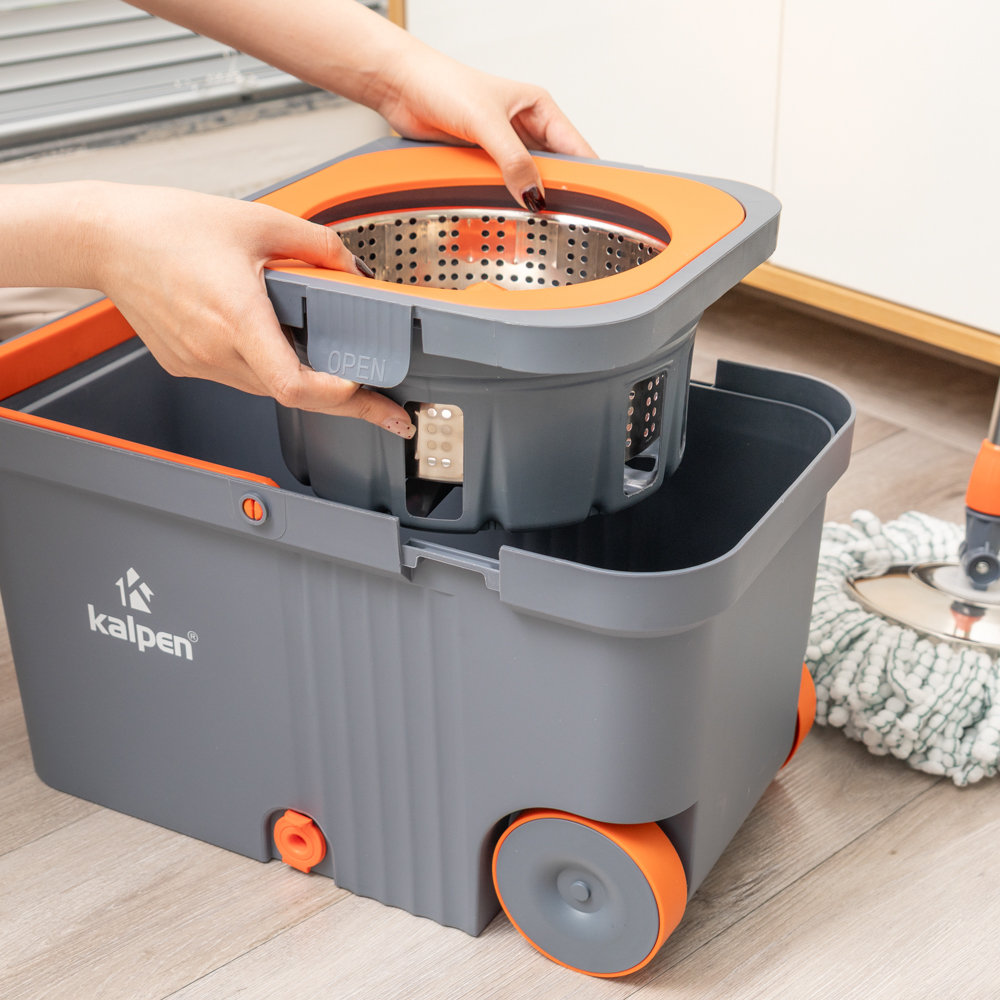 Bộ cây lau nhà xoay 360 độ Kalpen G5 tặng kèm 2 bông lau - Hàng chính hãng