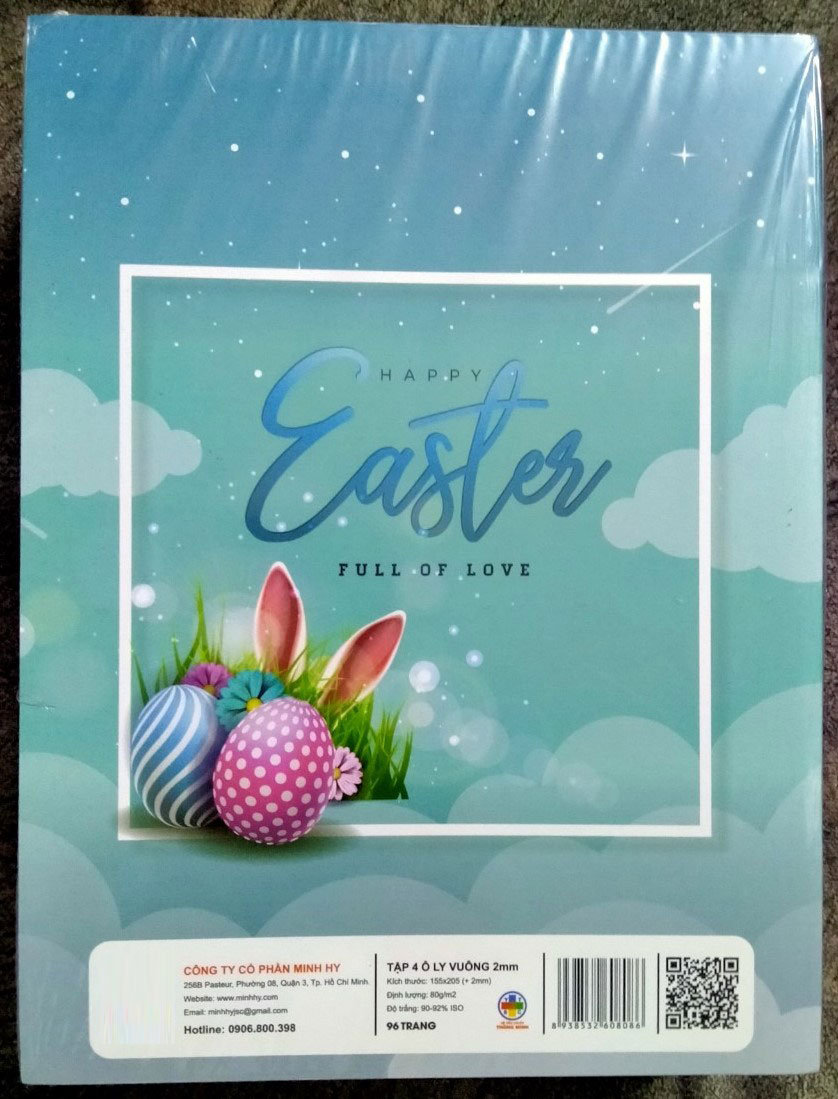 10 cuốn Tập Happy Easter, 96 trang ruột 80