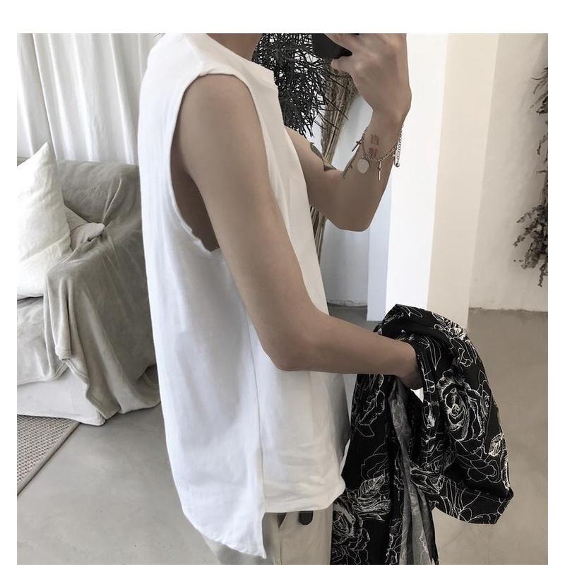 Áo tanktop xẻ tà Jack Lane, áo tanktop nam nữ unisex