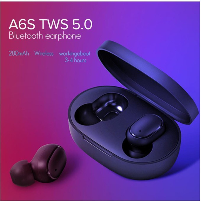 Tai Nghe Bluetooth 5.0  Earldom AirDots Redmi 2, chất ấm, Bass-treble rõ ràng, cách âm tốt , Chống Ồn - Mic Đàm Thoại - Pin 4 tiếng - Hàng chính hãng