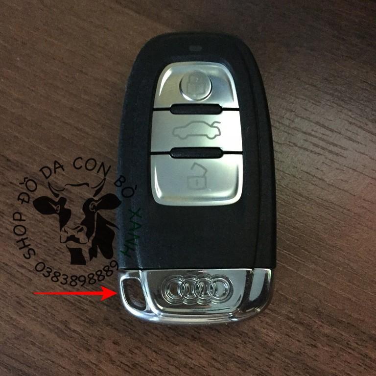 Bao da dành cho chìa khoá Audi A3, A4, A5, A6, A8, A4L, A6L, Q5, Q7 handmade da thật 002