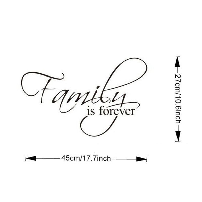 Decal dán tường chữ FAMILY IS FOREVER ý nghĩa gia đình hạnh phúc