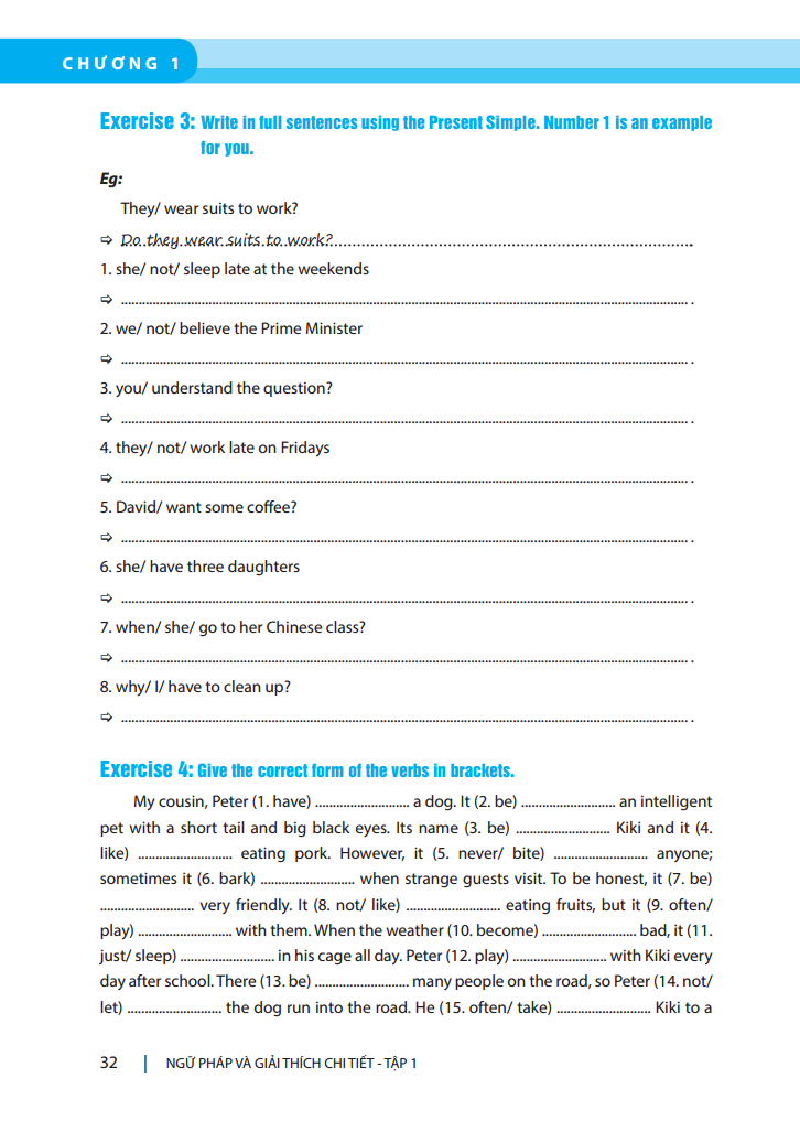 Ngữ Pháp Và Giải Thích Chi Tiết Ngữ Pháp Tiếng Anh - Cơ Bản Và Nâng Cao - Tập 1