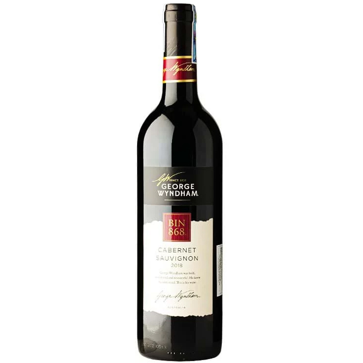 Rượu Vang Đỏ Úc GEORGE WYNDHAM BIN 868 750ml 13.8% - 14.8% Không hộp
