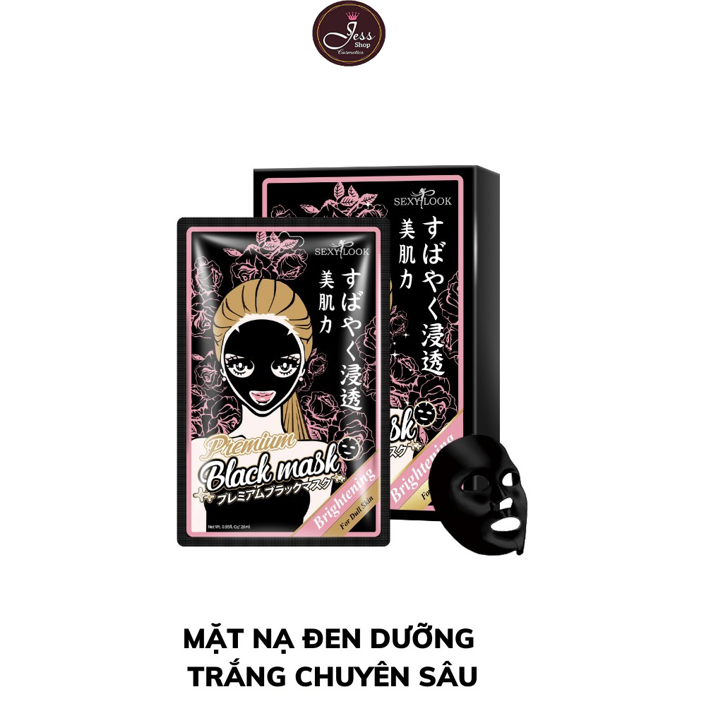 Combo 5 Miếng Mặt Nạ Dưỡng Da Trắng Sáng Sexylook Intensive Brightening Black Facial Mask 28ml