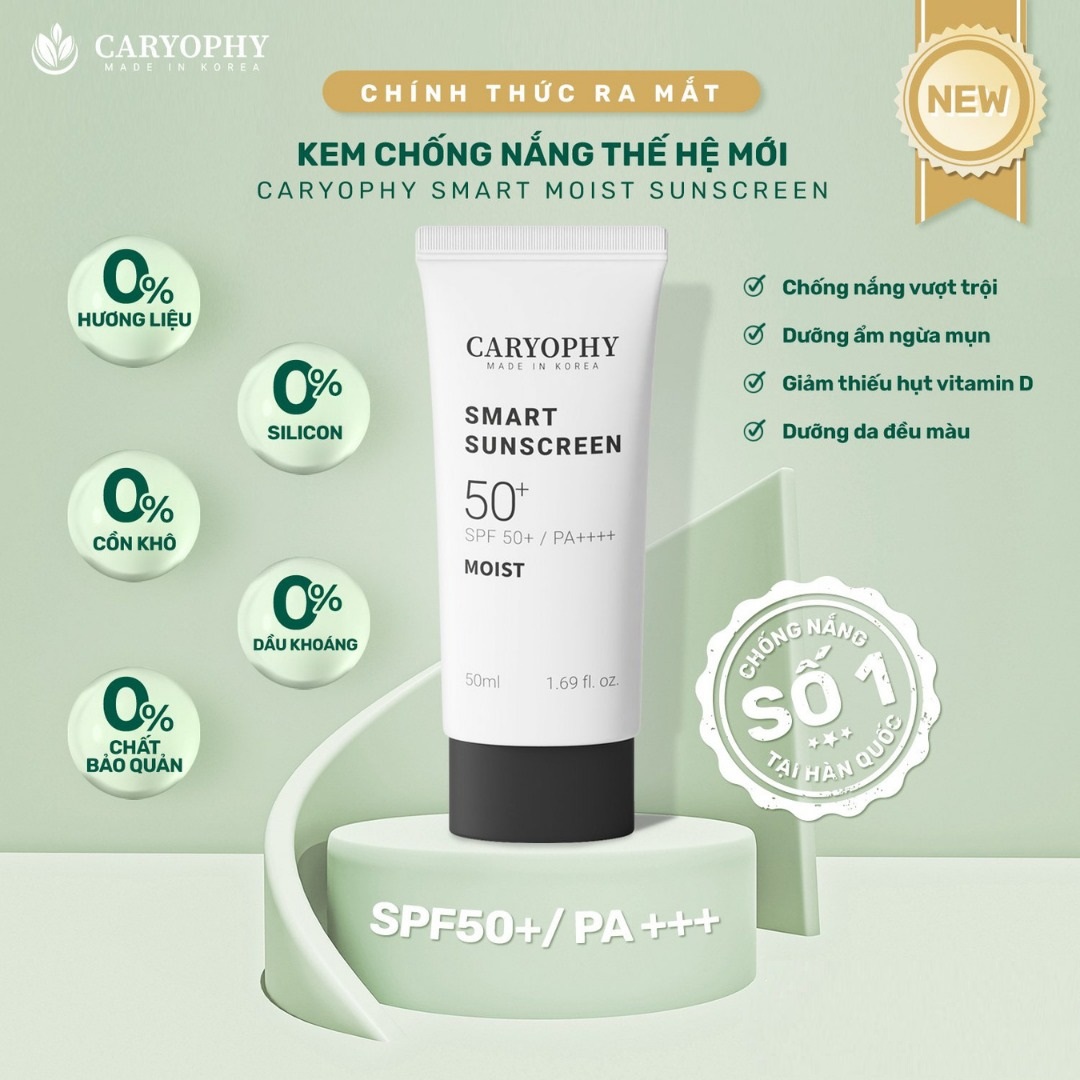 Kem Chống Nắng Caryophy Moist Smart Sunscreen SPF50+/PA++++ 50ml
