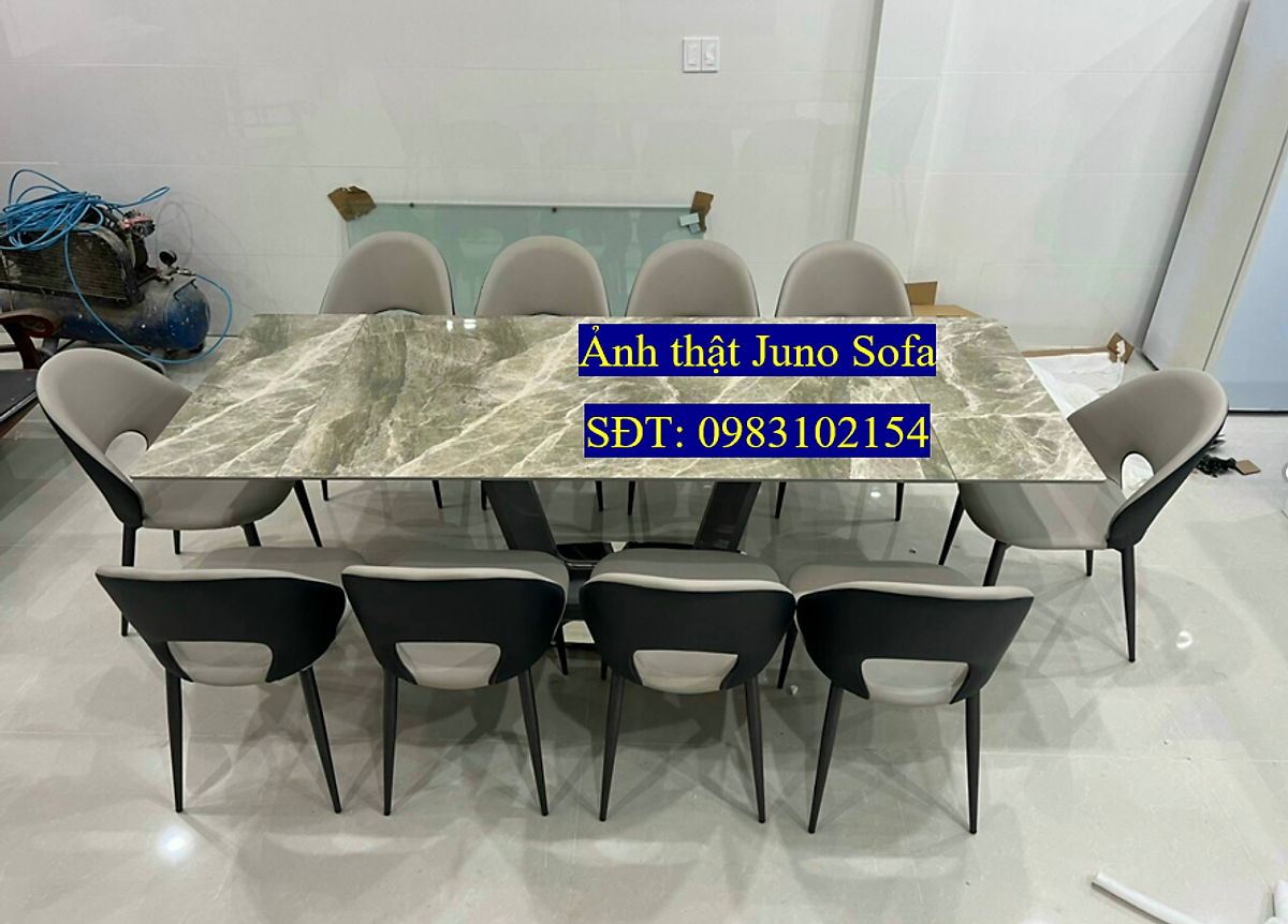 Bàn ăn Juno Sofa cao cấp thông minh 1m6 kéo dài mở rộng thành 2m5