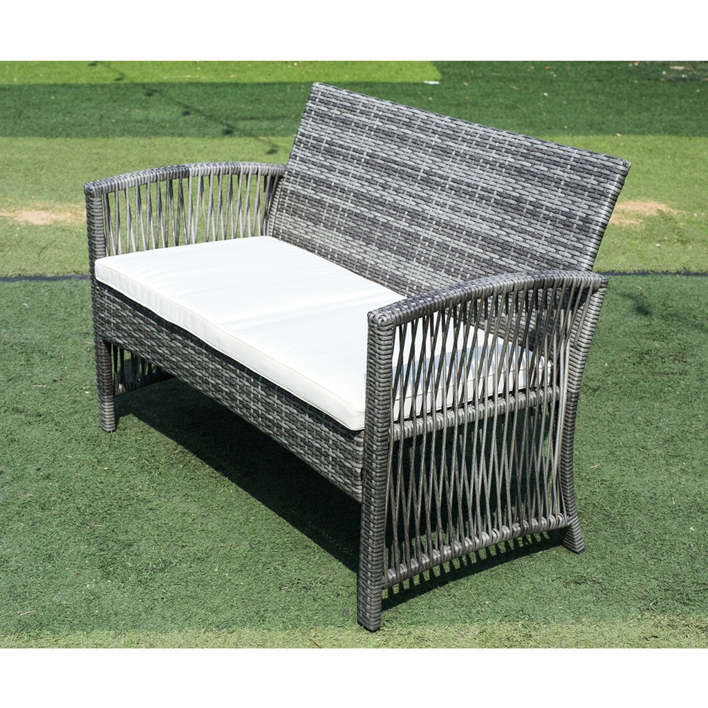 WEGO Bộ bàn ghế sân vườn/ Ban Công/ Hồ bơi -  3 GHẾ NGỒI // Outdoor Furniture Rattan Chair Set Rattan Sofa 3 Seater Garden Table and Chair