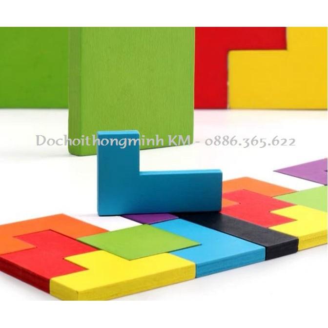 Tangram Puzzle gỗ 40 chi tiết