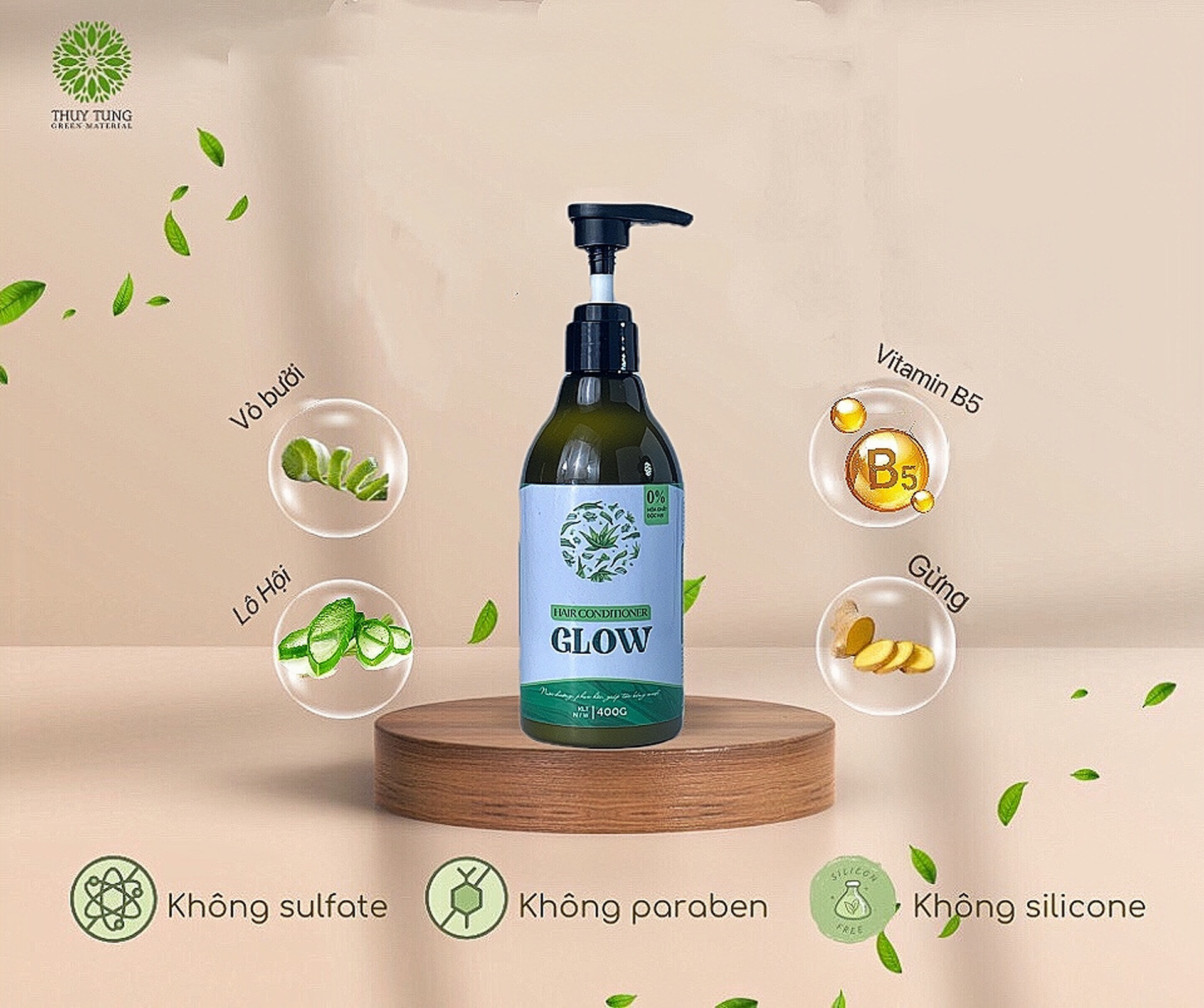 DẦU XẢ DƯỢC LIỆU GLOW 400 GRAM