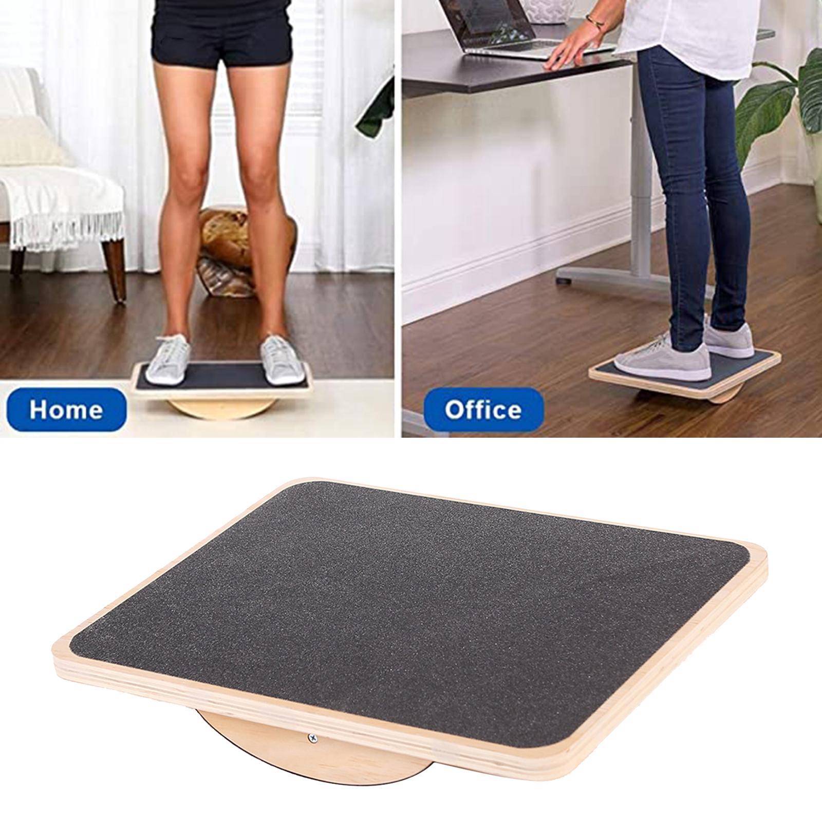 Non-Slip Wooden Wobble Balance Board   Pro Exercise Training