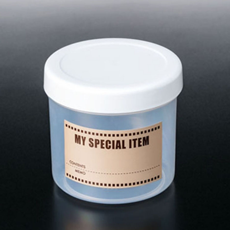 Bộ 2 hộp đựng đồ khô, đồ gia vị cỡ trung dạng tròn 650 ml Nội địa Nhật Bản