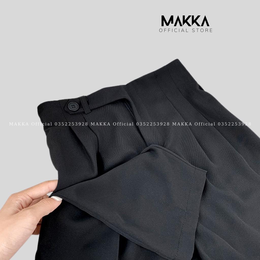 Quần baggy 1 khuy lệch chun sau đi làm đi chơi 4 màu đen trắng xanh kem BAGGY1