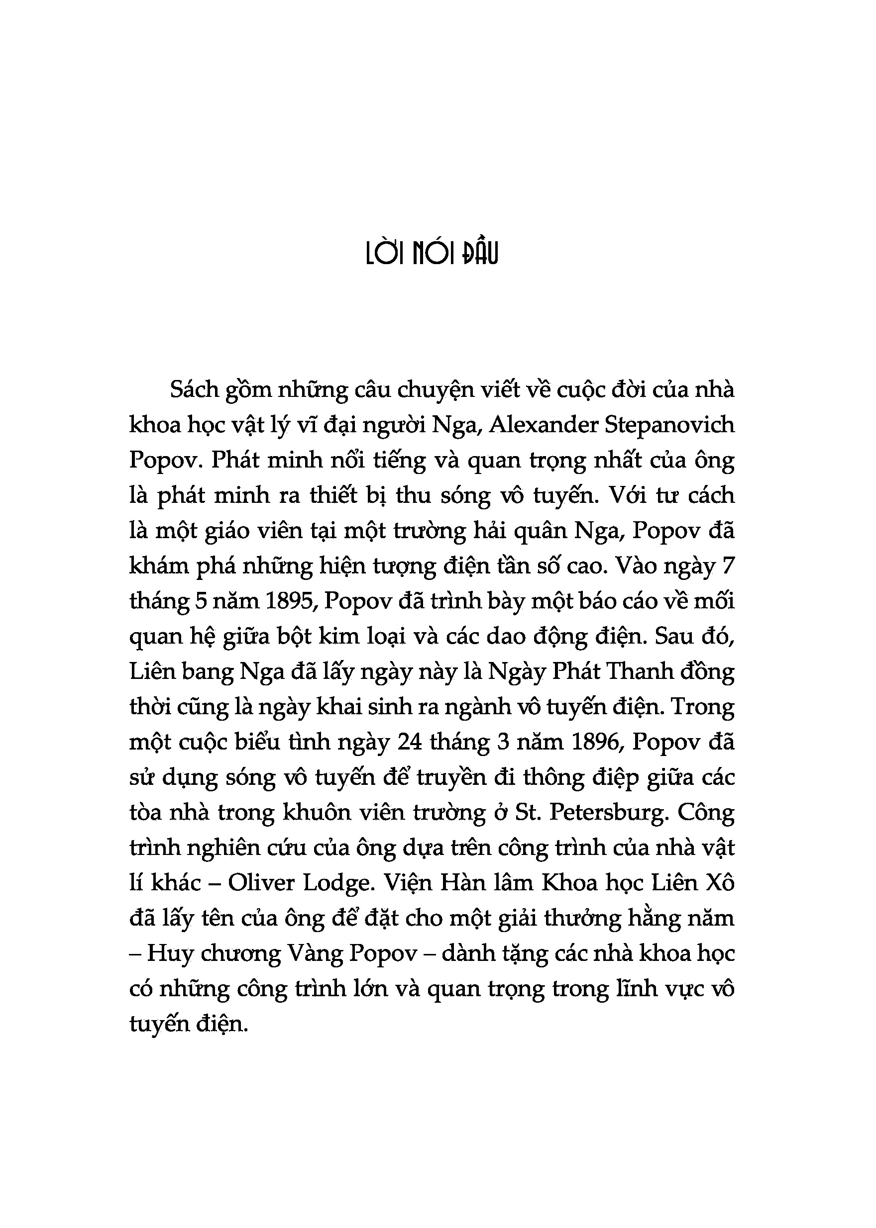 Sách: Kể Chuyện Cuộc Đời Các Thiên Tài - Alexander Popov - Chinh Phục Khoảng Không