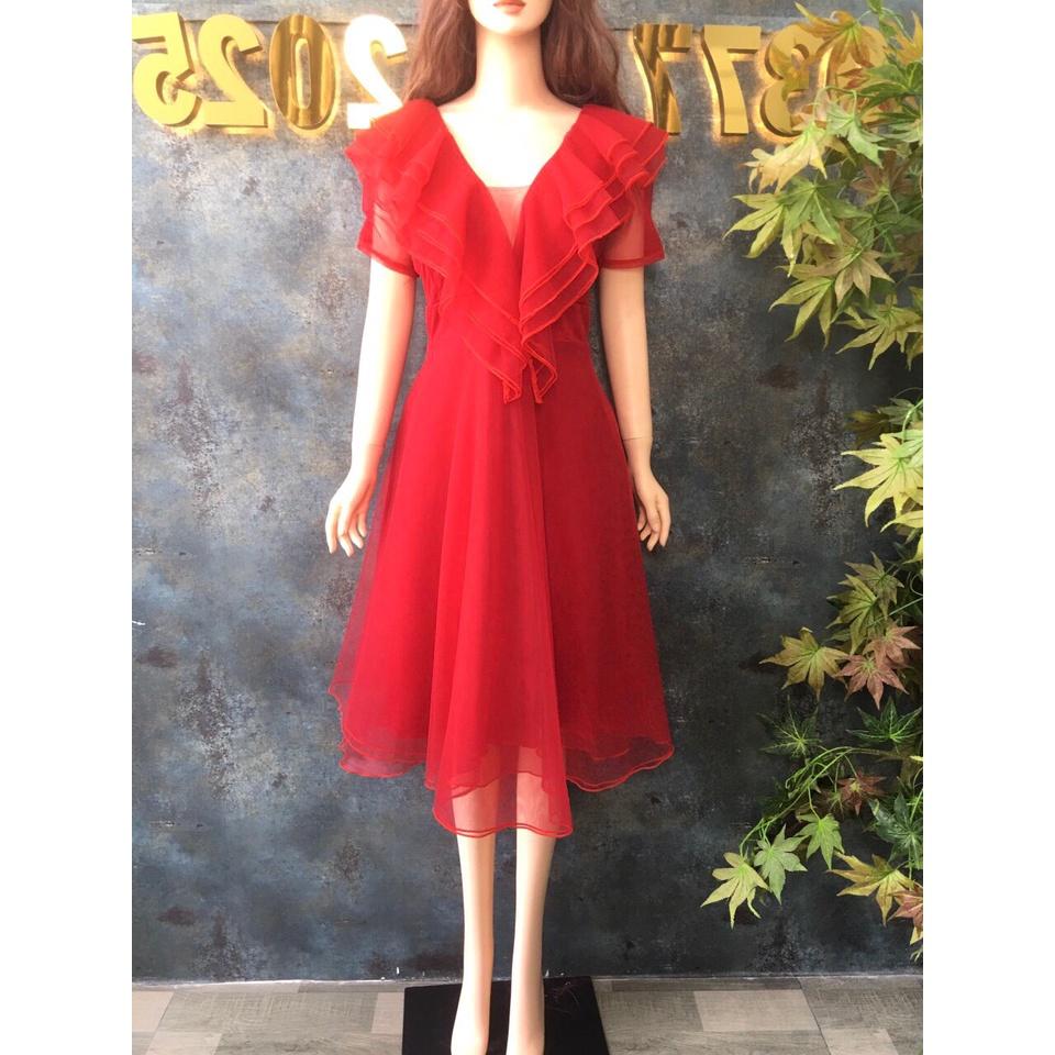 ĐẦM CÔNG CHÚA LƯỚI BÈO Cổ BIGSIZE tk