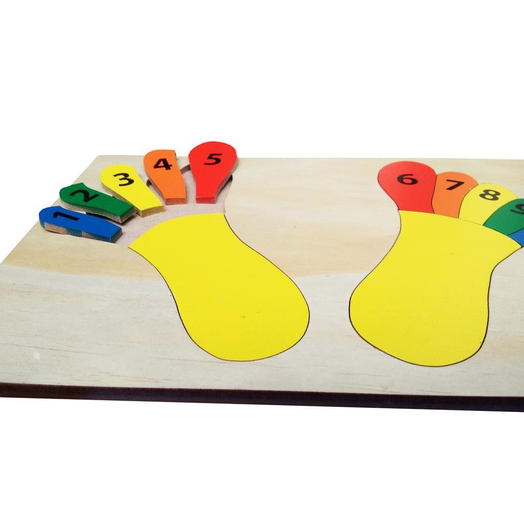 Đồ chơi Tranh ghép bàn chân học số (20x30cm) - VT3P-0031