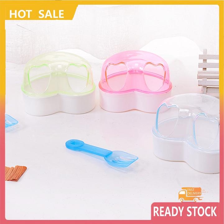 Nhà tắm quả táo 2 cửa cho Hamster kèm xẻng lọc phân chuồng